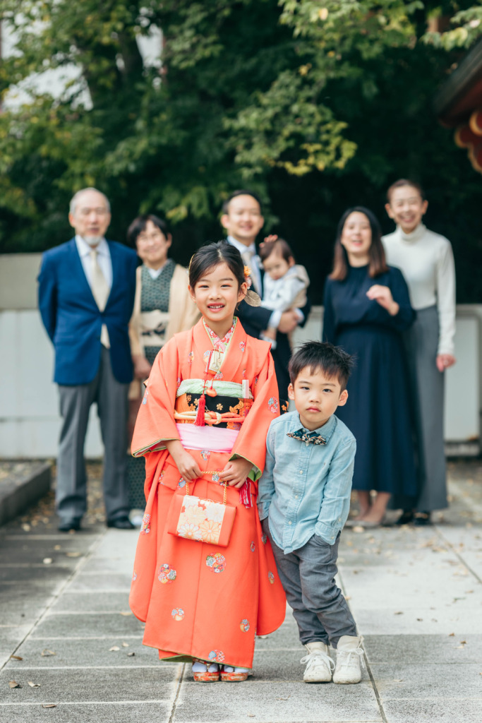 聖徳太子堂付近で撮影した兄弟写真